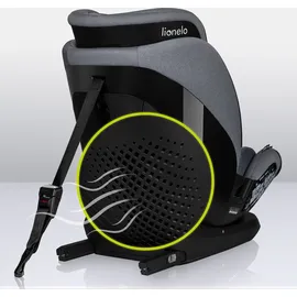 lionelo Autokindersitz Lavender i-Size ab 1 Jahr bis 12 Jahren, ab 9 kg bis 36 kg ISOFIX Breiter Einstellber Grau - Grau