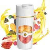 Tragbarer Mixer Smoothie Maker 400ml, Mini Standmixer mit 10 Edelstahlklingen, USB-C Wiederaufladbarer Smoothie Maker To Go, Portable Mixer für Proteinshakes, Smoothies, Früchte & Babynahrung
