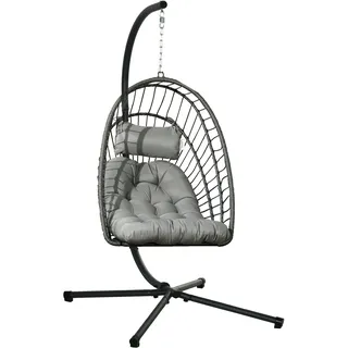 oval Hellgrau 1-Sitzer mit Gestell