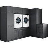 laundreezy Mehrzweckschrank-Set 253 x 200 x 68 cm Grau