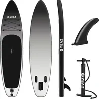 YEAZ SUP Board BLACK SANDS BEACH 320 x 76 x 15 cm grau