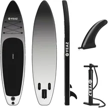 YEAZ SUP Board BLACK SANDS BEACH 320 x 76 x 15 cm grau