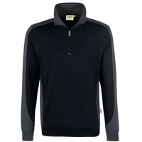 Hakro Zip-Sweatshirt Contrast Performance, schwarz, 3XL