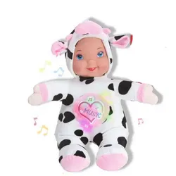 Baby-Puppe Reig – Musikalisches Plüschtier Kuh, 35 cm