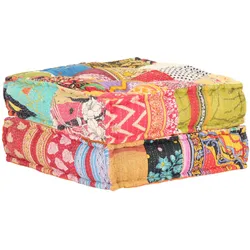 Pouf 60x70x36 cm Patchwork Stoff