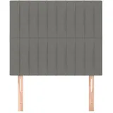 vidaXL Kopfteil Dunkelgrau 100 x 5 x 118/128 cm Stoff
