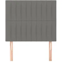 vidaXL Kopfteil Dunkelgrau 100 x 5 x 118/128 cm Stoff