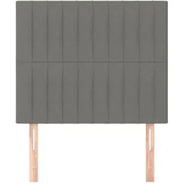 vidaXL Kopfteil Dunkelgrau 100 x 5 x 118/128 cm Stoff