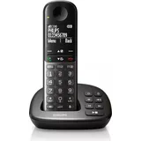 Philips XL4951DS - DECT-Telefon mit Anrufbeantworter - Seniorentelefon mit 1 Hörer - große Tasten, Lautstärkeanhebung und Hörgerät... - Schwarz