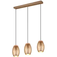 Trio Reality Pendelleuchte Bidar 3-flammig Coffee 7,1 cm x 15 cm