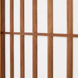 Homestyle4u Paravent Raumteiler 4 teilig Holz Braun Sichtschutz Trennwand - Braun