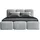 mebloland Polsterbett STAR 140 x 200 mit Matratze und Bettkasten. Farbe: Grau - Grau