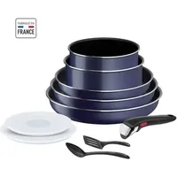 Tefal Ingenio L1579102, Gemischtes Set, Blau, Aluminium, Schwarz, Kunststoff, Thermo-Punkt - Blau