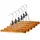 Kadax Hosenbügel aus Holz, Kleiderbügel für Kleidung, Hosen, Rock, Hosenspanner, Rockbügel, Rockspanner, 360°drehbarer Haken aus Metall, rutschfest, Klemmbügel, platzsparend (6)