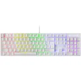 Mars Gaming Gaming MK422 Weiß, Mechanische Tastatur RGB, Antighosting, Mechanischer Switch Braun, US Sprache, MK422WBRUS