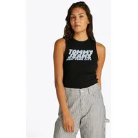 Tommy Jeans Tanktop TJW SLIM SH TJ BUBBLE TANK mit Logodruck schwarz XL (42)