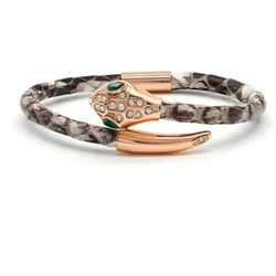 GT Collection Armband 'Snake Head' brown Coral Herren 