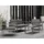 Beliani SALERNO Gartensofa Loungemöbel grau/silber