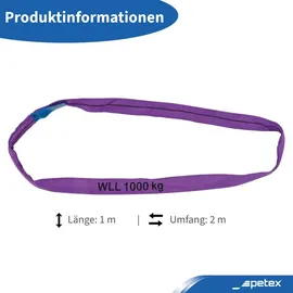PETEX Rundschlinge Polyester 1 m lila