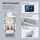 Home Deluxe Massagesessel ALVINA Premium Webstoff 76,7 x 157 x 116 cm Grau mit Wärmefunktion