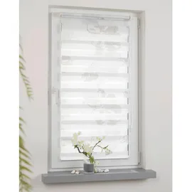 GARESA Doppelrollo Blume 60 x 150 cm grau