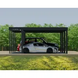 CANOPIA Carport Oslo 6x6 Alu Schwarz 596x607cm