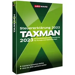 Lexware TAXMAN 2023 - Lizenz - 1 Computer, bis zu 5 Steuererklärungen
