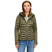 Cartoon Damen Steppjacke mit Abnehmbarer Kapuze Olive Night,40 -