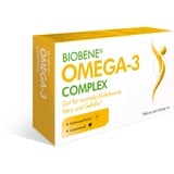 Biobene Omega 3 Complex - hochdosierte Omega 3 Kapseln - gut für normale Bluttfettwerte, Herz und Gefässe - 60 Kapseln