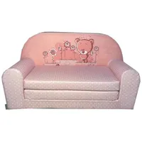 FORTISLINE Kindersitzgruppe Kindersofa "MINI" Kindercouch zum Aufklappen W386 rosa