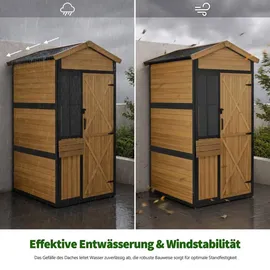 MCombo Gartenschrank 1,17 x 2,75 m Natur