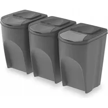 Prosperplast Sortibox Mülleimer 105 l Grau