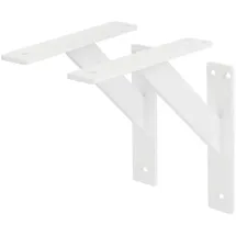 ML-Design 2 Stück Regalhalterung 180x180mm Weiß Aluminium, Schwebende Regalwinkel