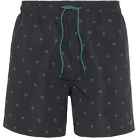 S.Oliver Badeshorts, mit Palmen-Design s.Oliver schwarz-petrol