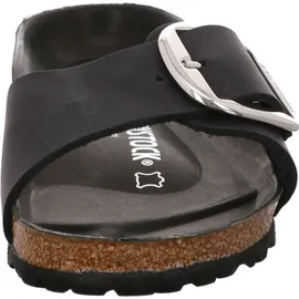 Birkenstock Madrid Big Buckle Nubukleder geölt schmal schwarz 39