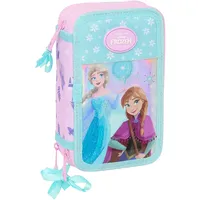 Safta Disney Frozen Federmäppchen, 3-fach gefüllt, Feder-mappe, Die Eiskönigin