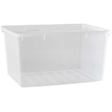 Plast Team Vertriebs GmbH Aufbewahrungsbox CAESAR, Transparent - Kunststoff - 52 Liter - stapelbar - mit Deckel