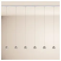 S.luce Pendelleuchte Beam LED 1-Phase-Schiene 200cm Esszimmerlampe Endeinspeiser Aluminium,