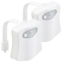 Lunartec 2er Pack LED-Toilettenlicht mit Licht- und Bewegungssensor