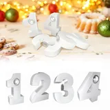 4 Stück Adventszahlen Kerzenhalter, Holz Kerzenständer 1 2 3 4, Advent Zahlen Kerzen, Holz Kerzenhalter, für Adventskranz Tischdeko Weihnachtsdeko Weihnachten Geschenk