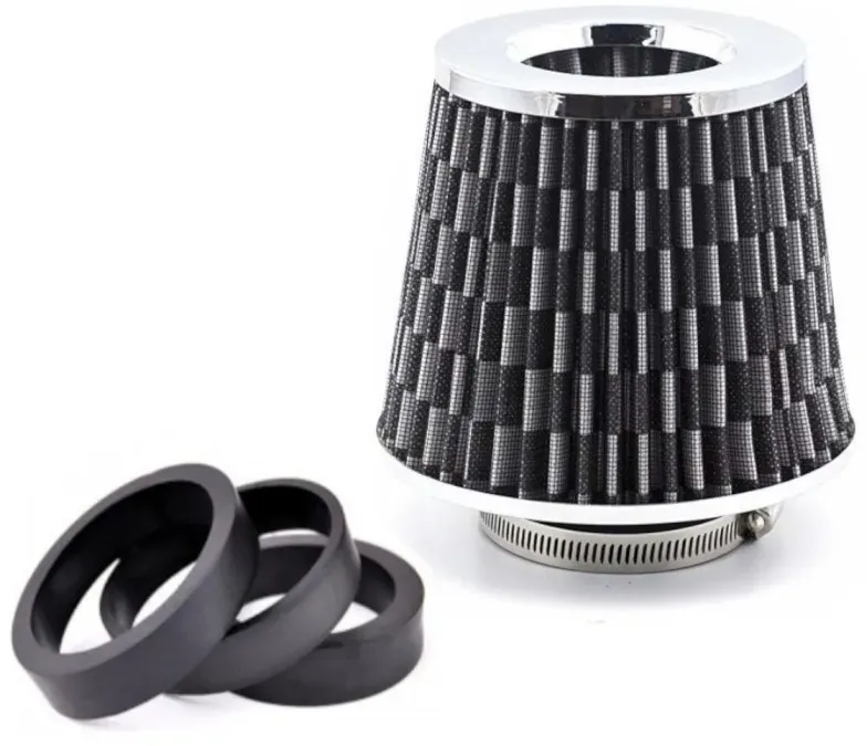 150 mm universeller Sport-Luftfilter aus Carbon (konisch) für Autos
