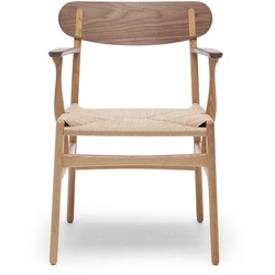 Carl Hansen - CH26 Armlehnenstuhl, Eiche geölt / Walnuss geölt / natur