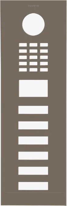 DoorBird D2106V Frontblende Beigegrau, Edelstahl, pulverbeschichtet, seidenmatt