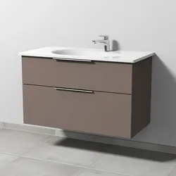 Sanipa Waschtischunterschrank „3way“ in Taupe-Matt,