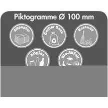 stumpf metall Stumpf Piktogramm-Set weiß 5 Stk. Ø 100 mm - 5408810