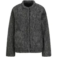 GOLDNER Kurzgröße: Warme Wolljacke in melierter Optik", in grau, | Gr.: 22,