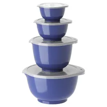 Rosti Rührschüssel Set 4tlg. mit Deckel, "Margrethe" blau Electric blue) 0,25+0,5+1,5+3,0L