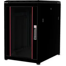 Roline 19-Zoll Netzwerkschrank Pro 16 HE, 600x800 BxT Glastür schwarz