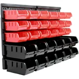 Baumarktplus Stapelboxen mit Wandregal 32 tlg, Kleinteilemagazin