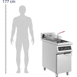 Royal Catering Induktionsfritteuse - 30 l - 10 000 W - 400 V - Unterschrank - Timer -